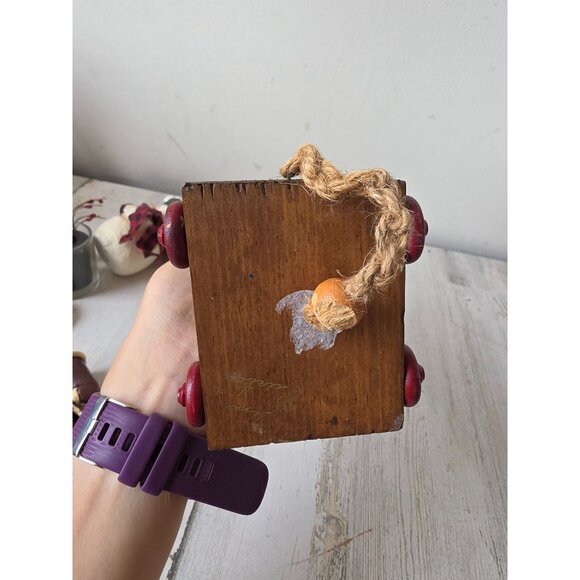 Vintage curtis Santa pull toy wooden star figurine statue Xmas decor - Picture 10 of 12